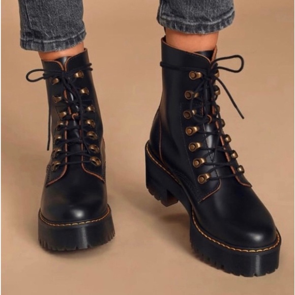 Dr MARTENS LEONA BLACK Vintage Smooth Size:8 - Picture 2 of 12